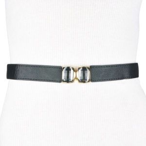 BCBGENERATION WAIST BELT GEM STONE BLACK SKINNY